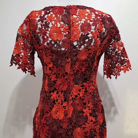 Anthropologie Eva Franco Brigitte Floral Lace Embroidered Crochet Midi Dress 0 - Picture 11 of 16